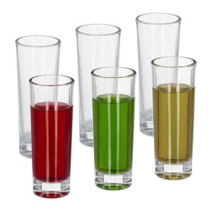 Relaxdays PANÁKY Transparentní 6ks-Set sklo 6 cl obraz