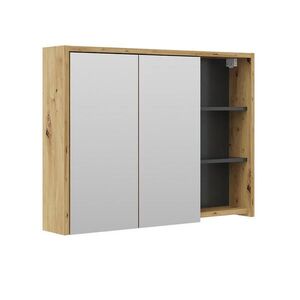 Vicco KOUPELNOVÁ ZRCADLOVÁ SKŘÍŇKA Viola Dub/antracit 100 x 75 cm obraz