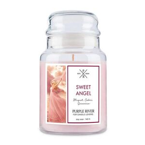 VONNÁ SVÍČKA Bílá Sweet Angel sklo obraz