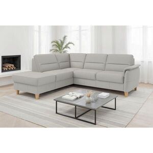 Sit & More ROHOVÁ SEDAČKA, textil, kůže, světle šedá obraz
