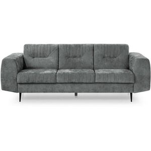Beautysofa POHOVKA Venezia 3místná s kovovými nohami, tmavě šedá, 233 cm obraz