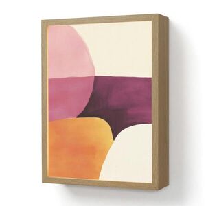 OnlyWow NÁSTĚNNÁ LAMPA S AKUMULÁTOREM Tvary - abstraktní - barevné 30x40 cm obraz