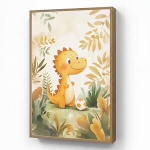 OnlyWow NÁSTĚNNÁ LAMPA S AKUMULÁTOREM Dino - Fotbal - Orange 60x90 cm obraz