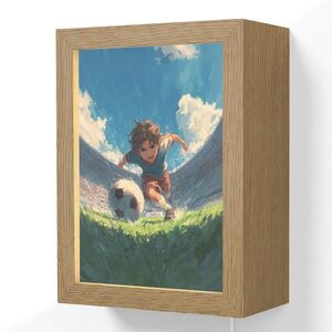 OnlyWow NÁSTĚNNÁ LAMPA Stadion - Fotbalista - Míč 15x20 cm obraz