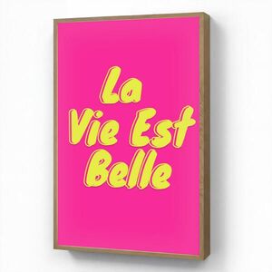 OnlyWow NÁSTĚNNÁ LAMPA S AKUMULÁTOREM Citace - Retro - Pink 60x90 cm obraz