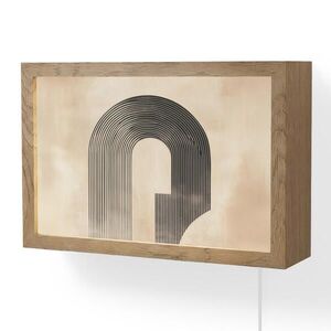 OnlyWow NÁSTĚNNÁ LAMPA Luk - Pruhy - Minimalistický - Černý 30x20 cm obraz