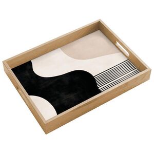 OnlyWow SERVÍROVACÍ PODNOS Abstraktní - Japonské - Béžové - Moderní 40x30 cm obraz