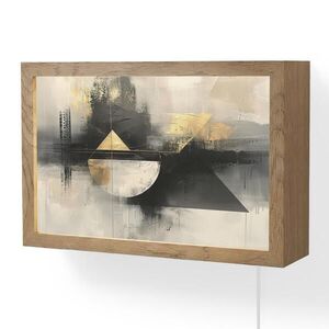 OnlyWow NÁSTĚNNÁ LAMPA Abstraktní - černá - barva - moderní 30x20 cm obraz