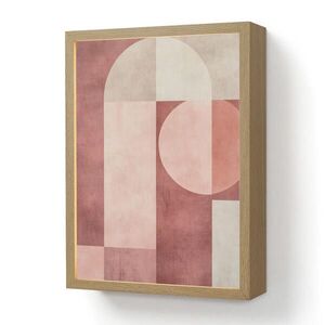 OnlyWow NÁSTĚNNÁ LAMPA S AKUMULÁTOREM Postavy - Abstraktní - Růžová 30x40 cm obraz