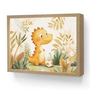 OnlyWow NÁSTĚNNÁ LAMPA S AKUMULÁTOREM Dino - Fotbal - Orange 40x30 cm obraz