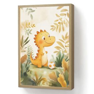 OnlyWow NÁSTĚNNÁ LAMPA S AKUMULÁTOREM Dino - Fotbal - Orange 40x60 cm obraz