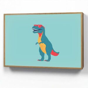 OnlyWow NÁSTĚNNÁ LAMPA S AKUMULÁTOREM Dinosaurus - Modrá - Sluneční brýle 90x60 cm obraz