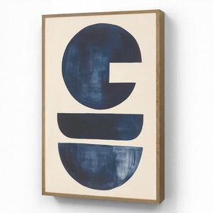 OnlyWow NÁSTĚNNÁ LAMPA S AKUMULÁTOREM Tvary - modrá - abstraktní 70x100 cm obraz