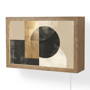 OnlyWow NÁSTĚNNÁ LAMPA Abstraktní - Moderní - Černá - Zlatá 30x20 cm obraz