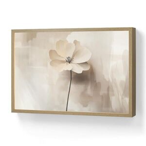 OnlyWow NÁSTĚNNÁ LAMPA S AKUMULÁTOREM Květina - béžová - barva - stín 60x40 cm obraz