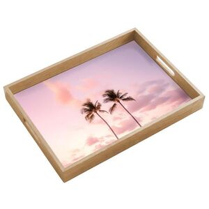OnlyWow SERVÍROVACÍ PODNOS Palmy - Fialová - Mraky - Obloha 50x35 cm obraz
