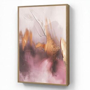 OnlyWow NÁSTĚNNÁ LAMPA S AKUMULÁTOREM Fialová - abstraktní - barva - zlatá 60x90 cm obraz