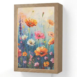 OnlyWow NÁSTĚNNÁ LAMPA Květiny - Příroda - Akvarel - Umění 20x30 cm obraz