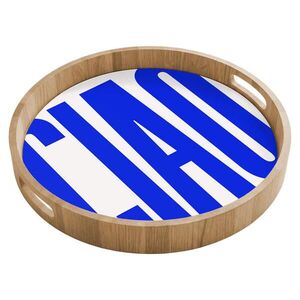 OnlyWow SERVÍROVACÍ PODNOS Ciao - Velká písmena - Modrá - Minimalistická 40x40 cm obraz