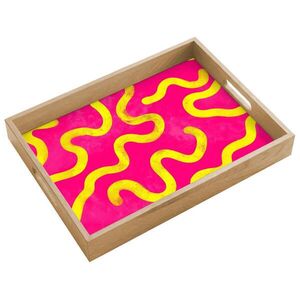 OnlyWow SERVÍROVACÍ PODNOS Linie - žlutá - abstraktní 40x30 cm obraz