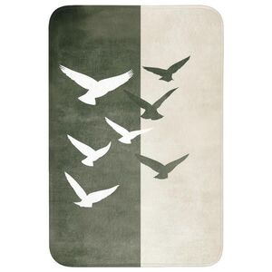OnlyWow WC PŘEDLOŽKA Japandi - Pták - Zelený 60x90 cm obraz