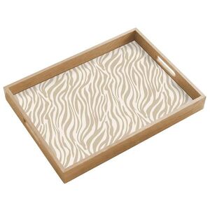 OnlyWow SERVÍROVACÍ PODNOS Zebra - vzor - béžová 50x35 cm obraz