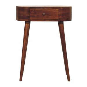 Artisan Furniture KONFERENČNÍ STOLEK z masivního kaštanového dřeva, 1 zásuvka a otevřená přihrádka, tmavě hnědý obraz
