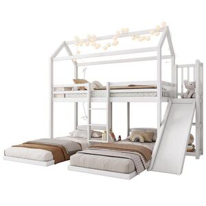 OKWISH PATROVÁ postel 180/200 cm bílá z borovice a MDF s výsuvem obraz