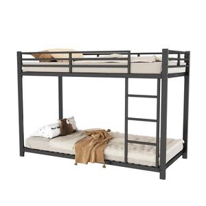 OKWISH PATROVÁ postel 90/200 cm Černá kovová postel se stabilní konstrukcí obraz