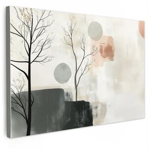 MuchoWow OBRAZ NA PLÁTNĚ Wabi sabi - Béžová - Rostlina 120x80 cm obraz