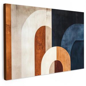 MuchoWow OBRAZ NA PLÁTNĚ Abstraktní - Tvary - Tmavě modrá 120x80 cm obraz
