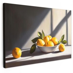 MuchoWow OBRAZ NA PLÁTNĚ Citrony - Zátiší - Žlutá 60x40 cm obraz