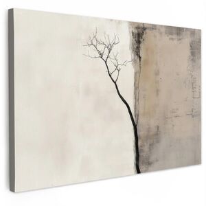 MuchoWow OBRAZ NA PLÁTNĚ Wabi sabi - Rostlina - Béžová 90x60 cm obraz