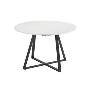Vicco JÍDELNÍ STŮL Loyd, Bílá/Černá, 120-160 x 120 cm rozšiřitelný obraz