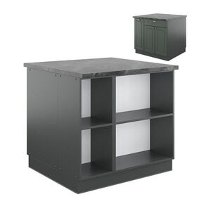 Vicco KUCHYŇSKÝ OSTROV Fame-Line Zeleno-zlatá Country House/Anthracite 90 cm se zásuvkou, bez pracovní desky obraz