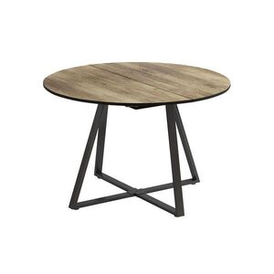 Vicco JÍDELNÍ STŮL Loyd, Rustikální dub/Černá, 120-160 x 120 cm rozšiřitelný obraz