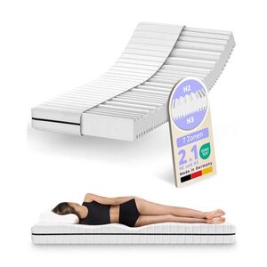 Schlaftroll MATRACE 90x190 H2/H3 – 7zónová matrace ze studené pěny – oboustranná – výška 15 cm – pratelný potah obraz