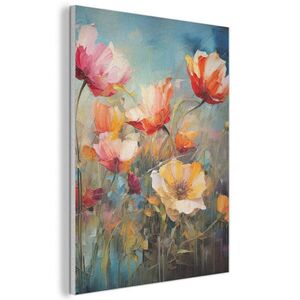 MuchoWow AKUSTICKÝ obraz Květiny - Akvarel - Umění - Botanické - Příroda 60x80 cm obraz