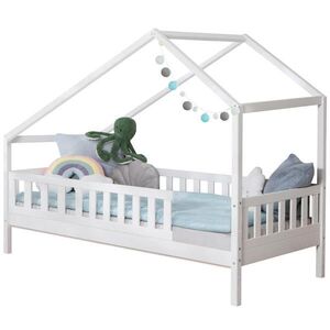 Livetastic DĚTSKÁ POSTEL SE STŘÍŠKOU, 140/200 cm, bílá obraz