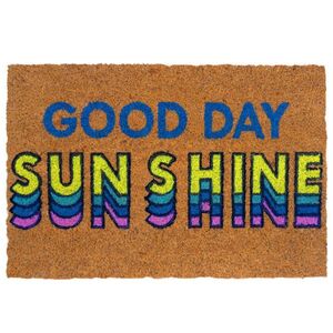 Relaxdays ROHOŽKA Barevná kokos nápis Good Day Sunshine 60x40 cm obraz