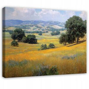Wallarena PLÁTNO Krajina Polní zeleň 100x70 cm obraz