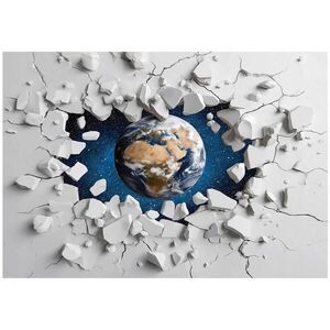 Wallarena 3D fototapeta Earth Grey 350x250 cm obraz