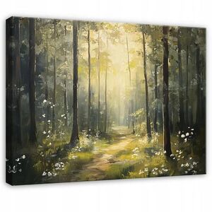 Wallarena OBRAZY Les Slunce Příroda Zelené Stromy 60x40 obraz