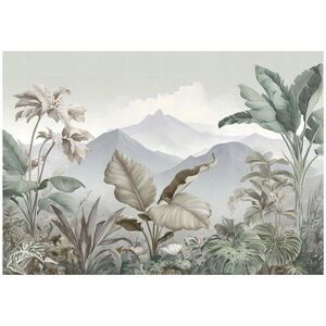 Wallarena FOTOTAPETA Jungle Mountains Grey 250x175 cm obraz