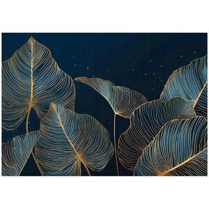 Wallarena FOTOTAPETA listy glamour blue 200x140 cm obraz