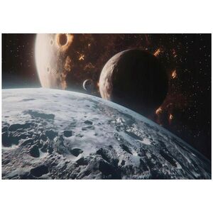 Wallarena FOTOTAPETA dětská kosmos hnědá 416x254 cm obraz