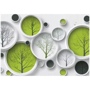 Wallarena 3D abstraktní fototapeta zelená 200x140 cm obraz