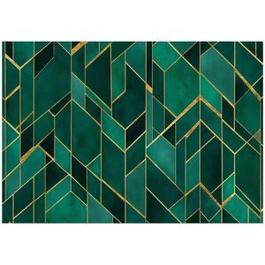Wallarena ABSTRAKTNÍ glamour zelená fototapeta 300x210 cm obraz