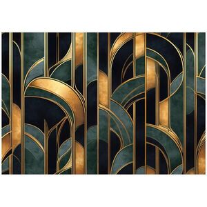 Wallarena FOTOTAPETA Art Deco Abstraktní zelená 250x175 cm obraz