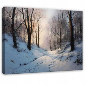 Wallarena OBRAZ na plátně Lesní stromy hnědý 120x80 cm obraz